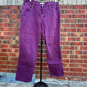 PacSun Women's Straight Leg Jeans Rich Violet Low Rise Buttonfly Streetcore